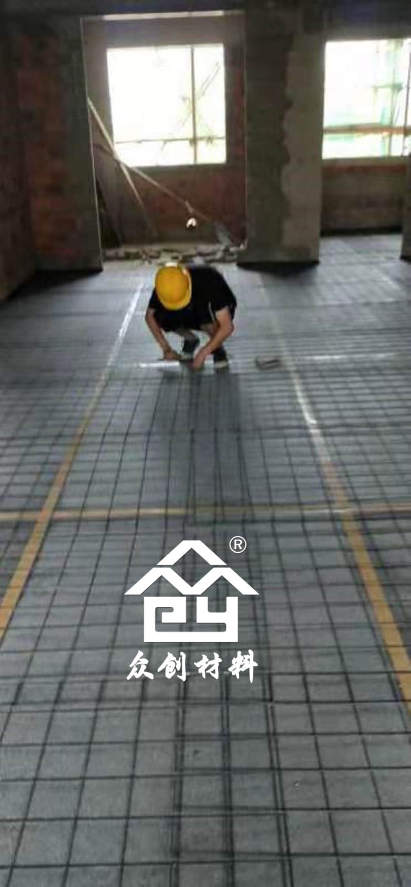 HKS改性聚丙烯保溫隔聲板現(xiàn)場施工現(xiàn)場-鋪設鋼絲網片 HKS改性聚丙烯保溫隔聲板現(xiàn)場施工現(xiàn)場-鋪設鋼絲網片